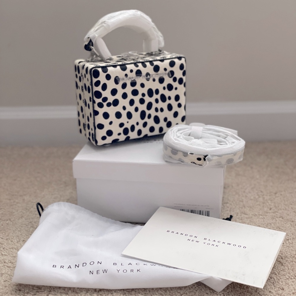 NEW! Brandon Blackwood Dalmatian Ponyhair Mini Kendrick Trunk